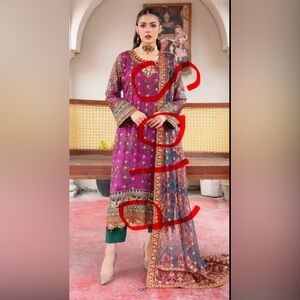 Pakistani three piece formal dress